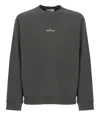 Stone Island Oversized Crewneck Sweatshirt With Print In Gray
