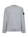 Stone Island Dark Grey Organic Cotton Crewneck Sweatshirt In Gray