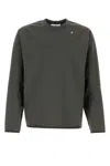 Stone Island Dark Grey Stretch Nylon Sweatshirt In Gray