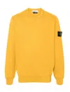 Stone Island Compass-badge Cotton Jumper In Dark Yellow