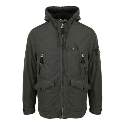 Stone Island David Light-tc Micropile Jacket 'olive' In Green