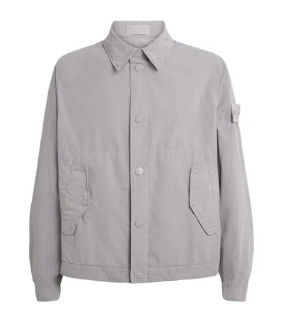 Stone Island David Light-tc Ghost Coach Jacket In Gray
