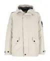 Stone Island David Tc Compass Logo-patch Jacket In White