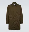 Stone Island David-tc Twill Coat In Green