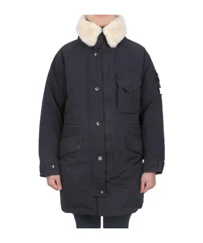 Stone Island David-tc Parka Coat In Blue
