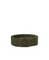 Stone Island Debossed-logo Detail Buckle Belt In Brown