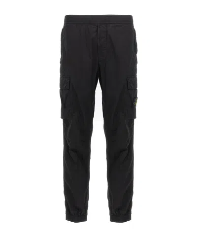 STONE ISLAND STONE ISLAND COMPASS PATCH TAPERED-LEG CARGO PANTS