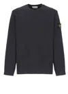 Stone Island Blue Ghost Piece Crewneck Sweater In Blue