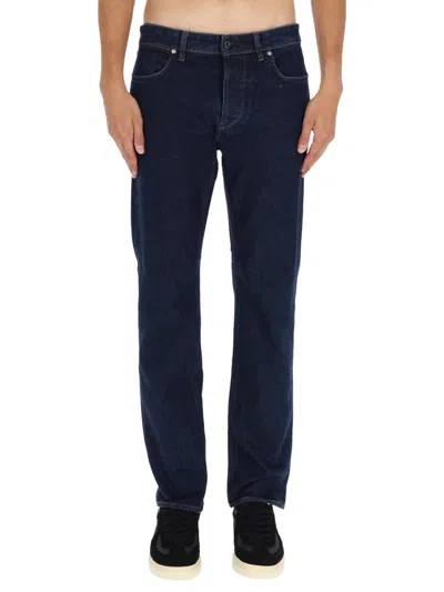 Stone Island Regular-straight-fit Five-pocket Jeans With Rinsed Finish In Blue