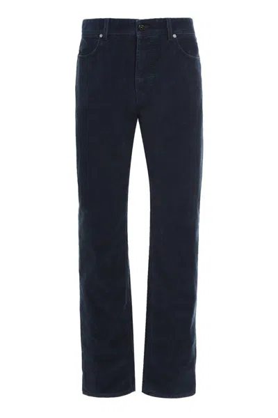 Stone Island Straight Jeans With Five Pockets And Belt Loops In Blue