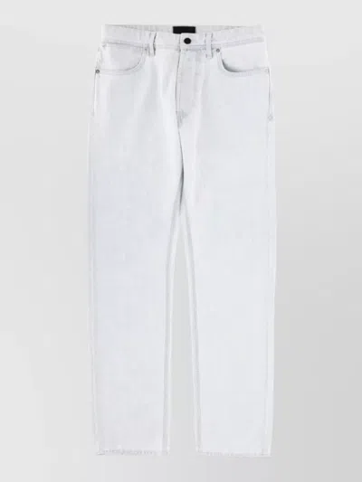 Stone Island Denim Trousers Belt Loops Five Pockets In White