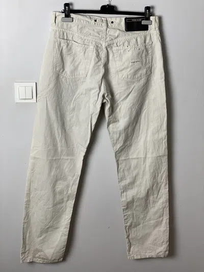 Pre-owned Stone Island Denims Small Logo Pants Casual In White