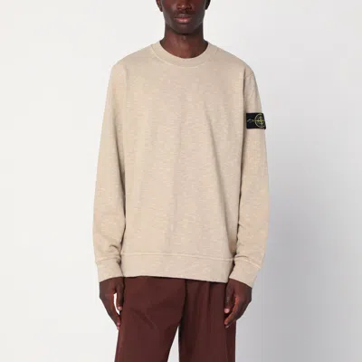 Stone Island Desert-coloured Cotton Sweatshirt In Sand