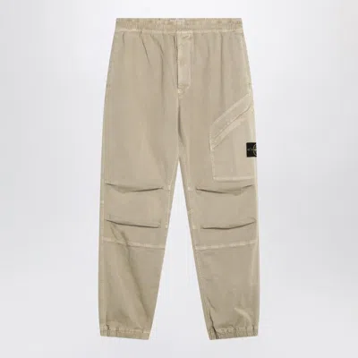 Stone Island Desert-coloured Trousers In Cotton In Brown