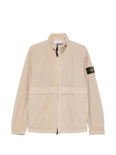 Stone Island Desert Polyurethane Polyamide Jacket In Animal Print