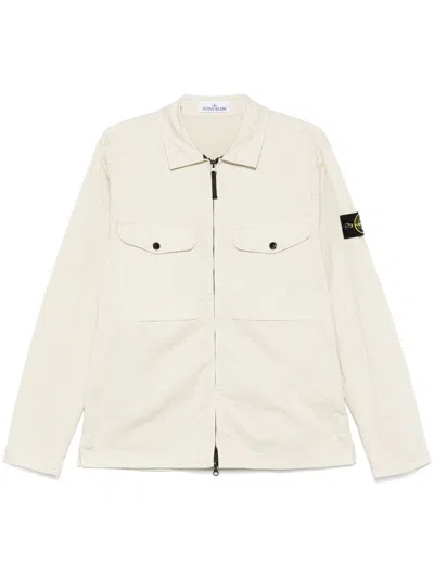 Stone Island Detachable-badge Jacket In Neutrals