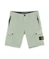 Stone Island Detachable-badge Shorts In Green