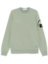 Stone Island Detachable-badge Sweatshirt In Green