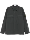Stone Island 1200013 Supima Cotton Canvas Non-aqueous Dyeing Technology In Grey