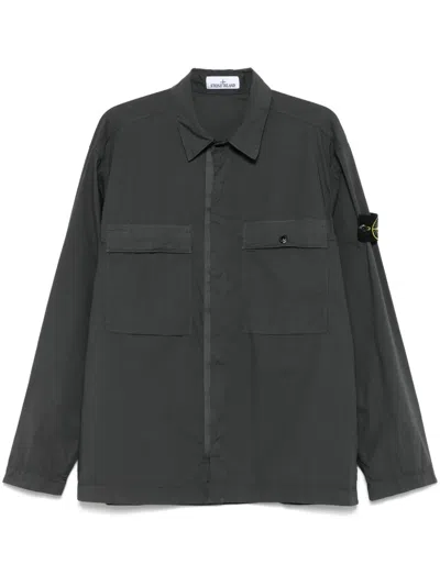 Stone Island 1200013 Supima Cotton Canvas Non-aqueous Dyeing Technology In Navy Blue