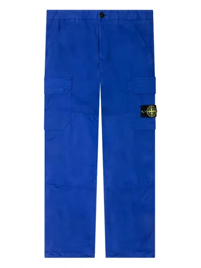 Stone Island Detachable Compass-badge Trousers In Blue