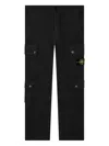 Stone Island Detachable Compass-badge Zip Trousers In Black