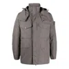Stone Island Detachable Hooded Down Jacket 'grey' In Gray