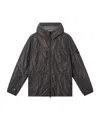 Stone Island Double-sided Quilted Hooded Drop Resistance Jacket In Charcoal-grey