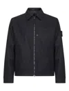 Stone Island Double-slider Zipped Shirt Jacket In Blue