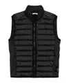 Stone Island Lightweight Puffer Vest With Down Insulation And Functional Pockets In Black
