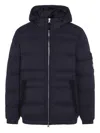 Stone Island Puffer Jacket In Blue