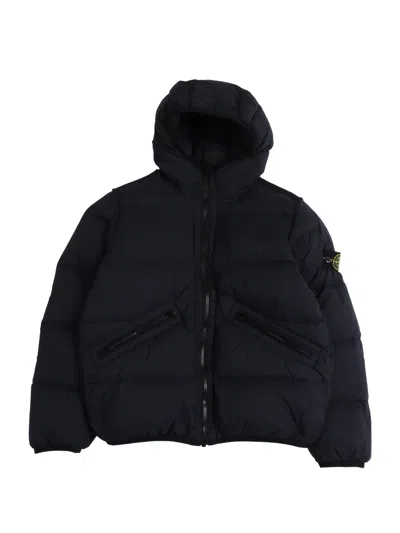 Stone Island Kids' Down Jacket In Black
