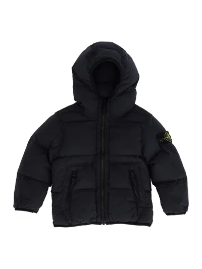 Stone Island Kids' Down Jacket In Black