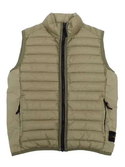 Stone Island Kids' Down Jacket In Brown