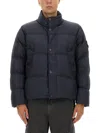 Stone Island Blue Polyamide Sports Jackets In Blue