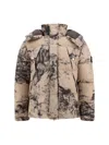 Stone Island Thermo-reactive Camouflage Puffer Jacket In Dove Grey