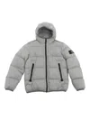 Stone Island Boys Dust Kids Brand-badge Hooded Stretch-woven-down Jacket 4-14 Years 10 In Gray