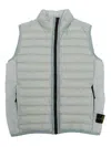 Stone Island Down Jacket In Light Blue
