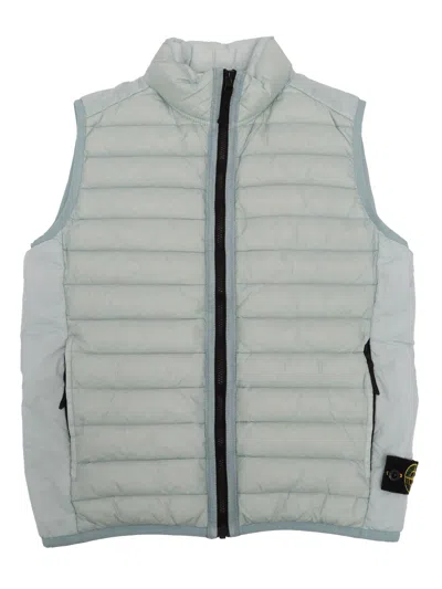 Stone Island Kids' Down Jacket In Light Blue