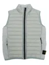 Stone Island Down Jacket In Light Blue