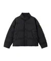 Stone Island Crinkle Reps Ny Puffer Jacket With High Collar In Black
