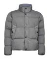 Stone Island Grey Recycled Nylon Reps Down Jacket In Gray