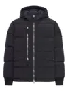 Stone Island Down Jacket With Zip And Hood In Black
