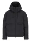 Stone Island Down Parka In Cordura Ripstop Matt Nylon In Black