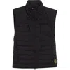 Stone Island Down Vest With Seamless Feather Tunnels And Anti-drop In Black