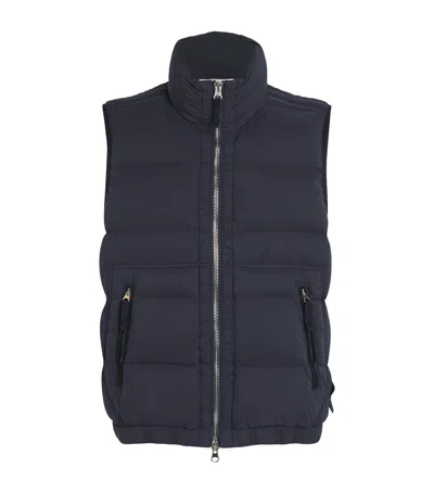 Stone Island Down Seamless Tunnel Gilet In Blue