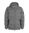 Stone Island Padded Puffer Jacket With High Collar In Gray