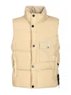 Stone Island Down Vest In Lightweight Nylon Reps Jackets Beige