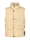 Stone Island Down Vest In Lightweight Nylon Reps Jackets Beige In Neutral