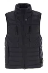 Stone Island Lightweight Sleeveless Padded Vest Pockets In Blue